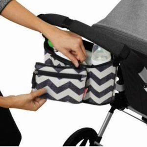 NWOT Skidaddle by Skip Hop Stroller Organizer Black & White Chevron